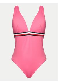 Tommy Hilfiger Curve Strój kąpielowy UW0UW03436 Różowy. Kolor: różowy. Materiał: syntetyk