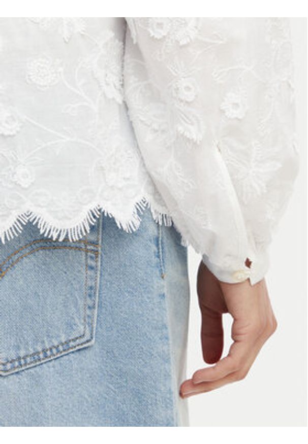 MICHAEL Michael Kors Bluzka MS640Y9KPX Biały Relaxed Fit. Kolor: biały. Materiał: bawełna