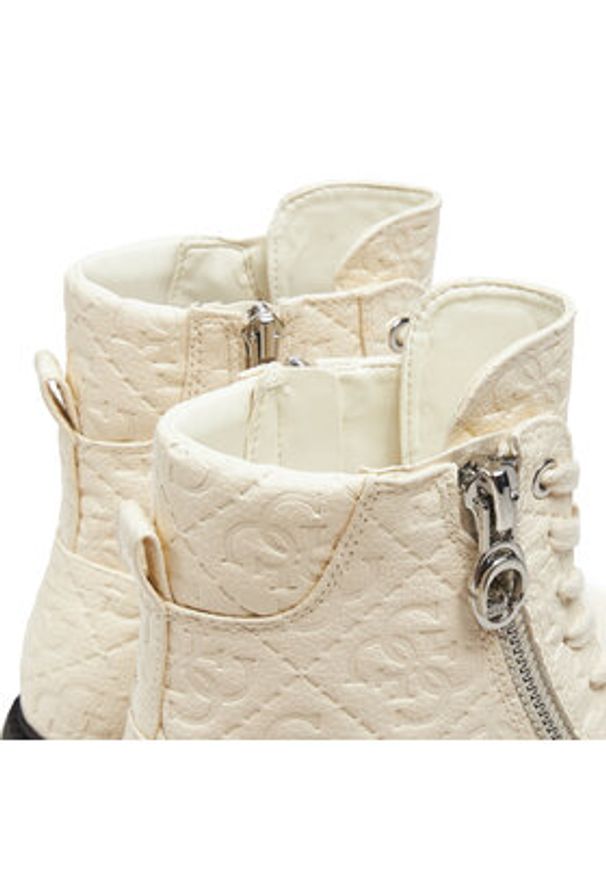 Guess Trzewiki Fiona FLTFIO FAL10 Biały. Kolor: biały. Materiał: skóra