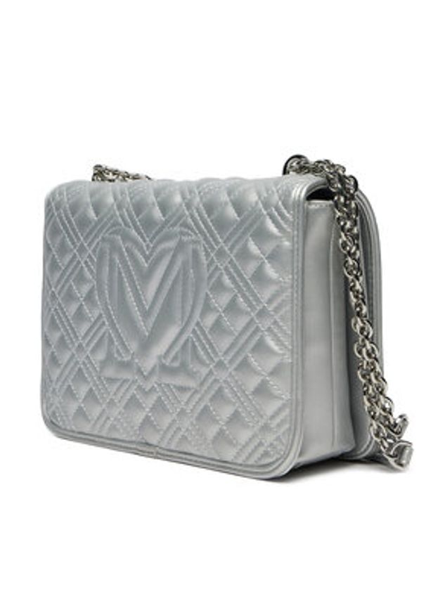 Love Moschino - LOVE MOSCHINO Torebka JC4000PP1MLA196B Srebrny. Kolor: srebrny. Materiał: skórzane