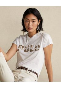 Ralph Lauren - RALPH LAUREN - Biały t-shirt z logo. Okazja: na co dzień. Typ kołnierza: polo. Kolor: biały. Styl: casual #4