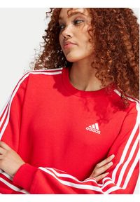 Adidas - adidas Bluza Essentials 3-Stripes IY1704 Czerwony Regular Fit. Kolor: czerwony. Materiał: bawełna #6