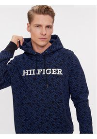 TOMMY HILFIGER - Tommy Hilfiger Bluza Aop Monogram MW0MW32703 Granatowy Regular Fit. Kolor: niebieski. Materiał: bawełna