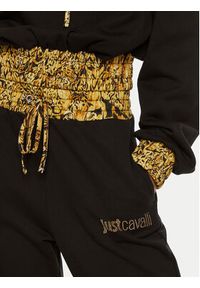 Just Cavalli Spodnie dresowe 77PAAE21 Czarny Regular Fit. Kolor: czarny. Materiał: bawełna #5