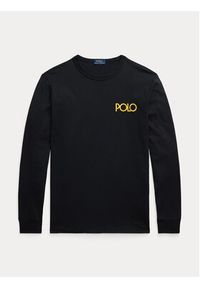 Polo Ralph Lauren Longsleeve 710920208001 Czarny Regular Fit. Typ kołnierza: polo. Kolor: czarny. Materiał: bawełna. Długość rękawa: długi rękaw #3