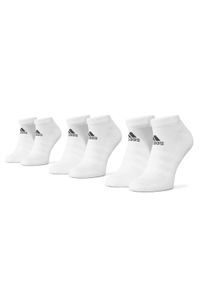 Adidas - adidas Zestaw 3 par niskich skarpet unisex Cush Low 3Pp DZ9384 Biały. Kolor: biały. Materiał: materiał #1