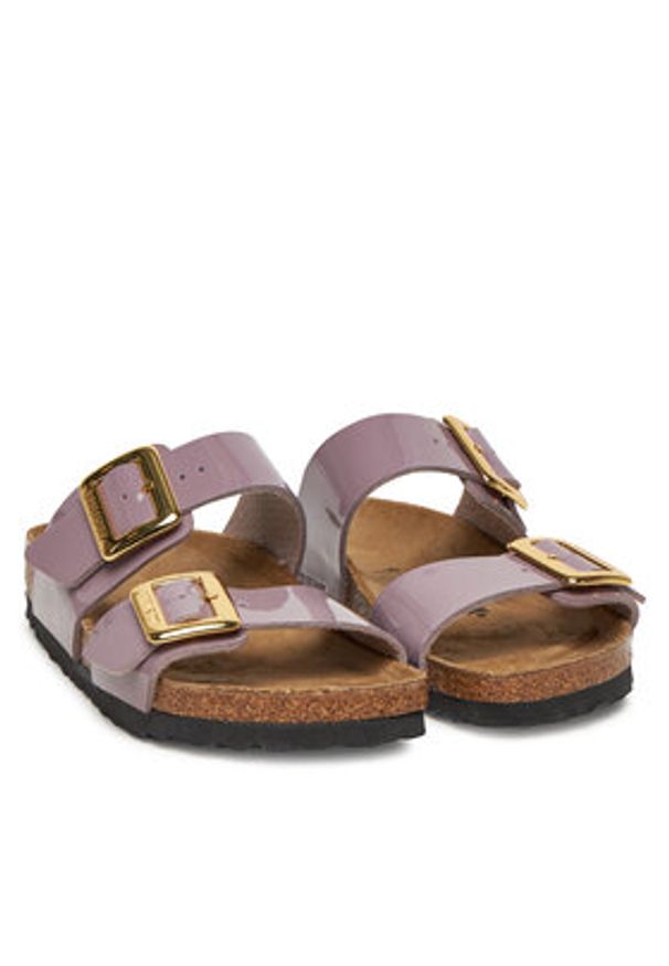Birkenstock Klapki Sydney Cushion Buckle 1029473 Beżowy. Kolor: beżowy. Materiał: skóra
