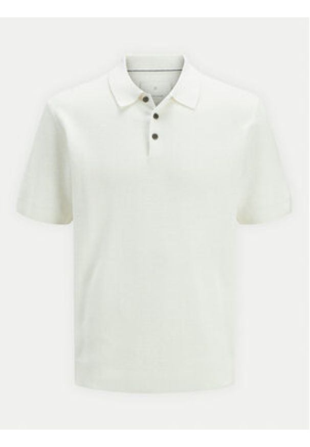 Jack & Jones - Jack&Jones Polo Cooper 12271483 Biały Regular Fit. Typ kołnierza: polo. Kolor: biały. Materiał: bawełna