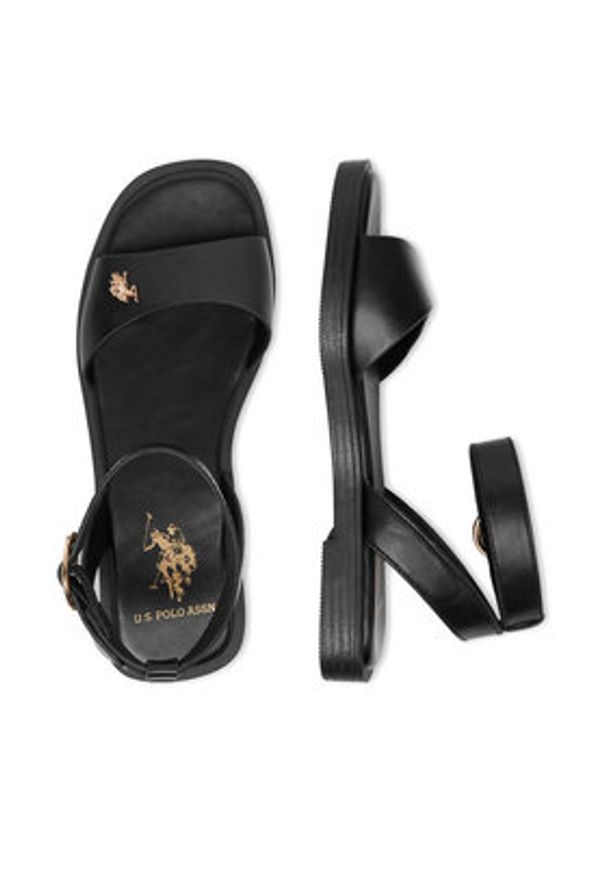 U.S. Polo Assn. Sandały EO-MARINA001W/6Y1 Czarny. Kolor: czarny. Materiał: skóra