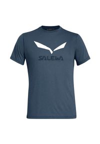 Koszulka męska Salewa Solid Logo Drirelease 27018. Materiał: jersey, bawełna, materiał, syntetyk, włókno, poliester. Długość: długie