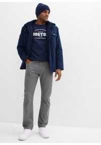 bonprix - Spodnie regular fit z bawełnianego diagonalu, straight. Kolor: szary. Materiał: bawełna. Styl: klasyczny #3