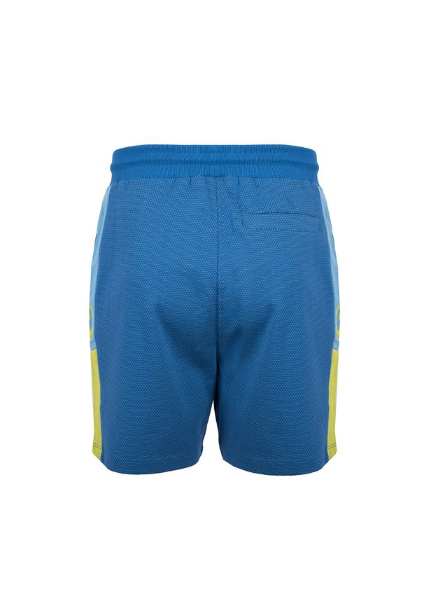 Bikkembergs Szorty | C 1 85C FS M B072 | Mężczyzna | Niebieski. Okazja: na co dzień. Kolor: niebieski. Materiał: bawełna, elastan. Wzór: nadruk. Styl: casual