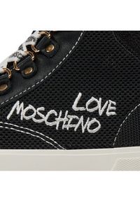 Love Moschino - LOVE MOSCHINO Trampki JA15142G1IIY000A Czarny. Kolor: czarny. Materiał: materiał
