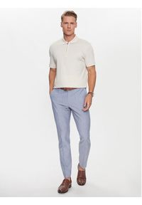 BOSS - Boss Spodnie materiałowe 50489421 Niebieski Slim Fit. Kolor: niebieski. Materiał: wełna, bawełna #4