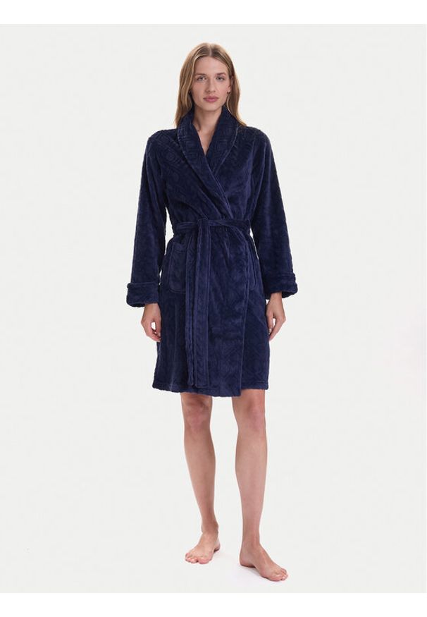 Lauren Ralph Lauren - LAUREN RALPH LAUREN Szlafrok ILN42455F Granatowy. Kolor: niebieski. Materiał: syntetyk