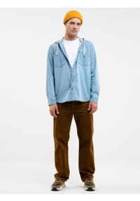 Big-Star - Koszula męska jeansowa Cameron 200. Kolor: niebieski. Materiał: jeans. Styl: klasyczny #4