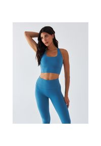 BESHAPED - Stanik Sportowy BeShaped Morning Dew. Kolor: niebieski. Materiał: nylon, elastan. Sport: bieganie #1