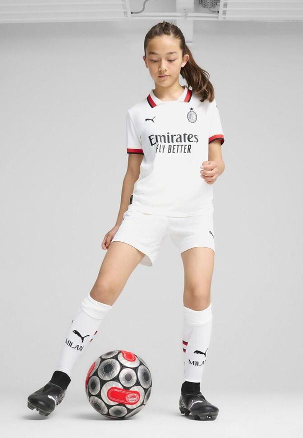 Puma - Młodzieżowe szorty AC Milan 24/25 PUMA White. Kolor: biały. Sport: piłka nożna