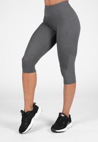 GORILLA WEAR - Monroe Cropped Leginsy - Szary. Kolor: szary. Sport: fitness