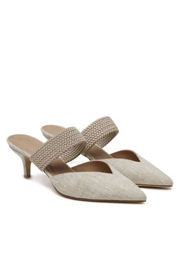 MALONE SOULIERS Klapki Maisie 45-154 Beżowy. Kolor: beżowy. Materiał: materiał