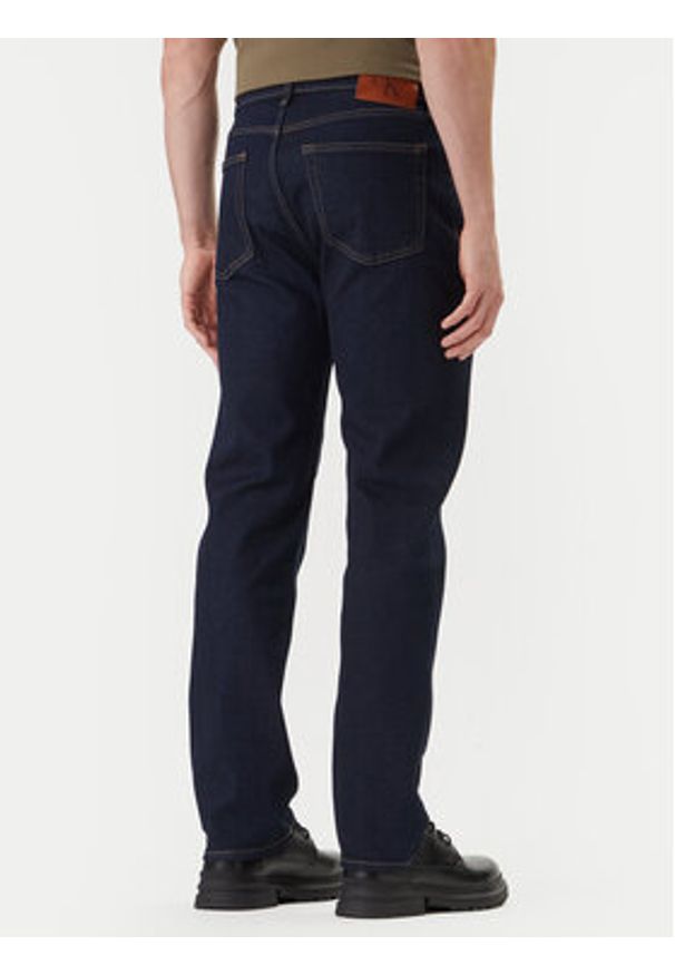 Calvin Klein Jeans Jeansy LV04RF946G Granatowy Straight Fit. Kolor: niebieski