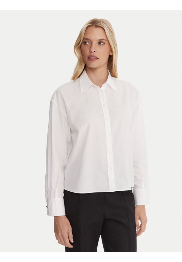 Hugo - HUGO Koszula Elma 50550548 Biały Regular Fit. Kolor: biały. Materiał: bawełna