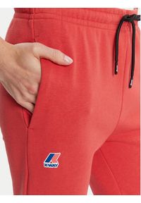 K-Way Spodnie dresowe Bishop K31313W Czerwony Slim Fit. Kolor: czerwony. Materiał: bawełna #7