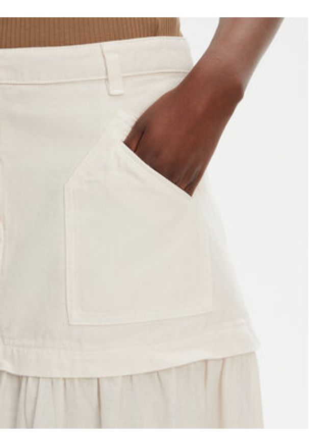 Pinko - PINKO Spódnica maxi Kenny 105252 A2MI Écru Regular Fit. Materiał: bawełna