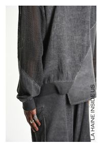 La Haine Inside Us Bluza | 3B M1271 | Mężczyzna | Szary. Typ kołnierza: kaptur. Kolor: szary. Materiał: wiskoza, len. Styl: elegancki #5