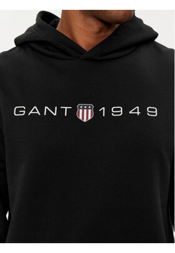 GANT - Gant Bluza Graphic 2003244 Czarny Regular Fit. Kolor: czarny. Materiał: bawełna