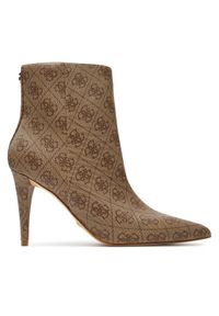 Guess Botki Slinks2 FLFSK2 FAL10 Beżowy. Kolor: beżowy. Materiał: skóra #1