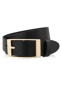 Pasek damski czarny 100 cm PAOLO PERUZZI PG-02-BLZ-100. Kolor: czarny. Materiał: skóra #1