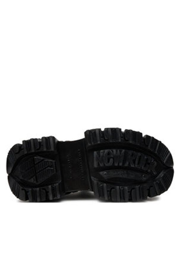NEW ROCK Sneakersy M-TANK120NSHLACE-S1 Czarny. Kolor: czarny. Materiał: skóra