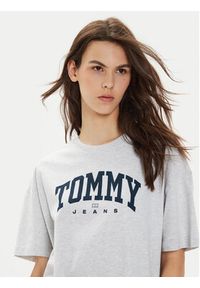 Tommy Jeans T-Shirt Varsity DW0DW18403 Szary Oversize. Kolor: szary. Materiał: bawełna #4