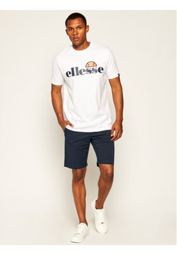 Ellesse T-Shirt Sl Prado Tee SHC07405 Biały Regular Fit. Kolor: biały. Materiał: bawełna