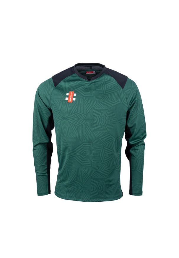 GRAY-NICOLLS - Koszulka z długim rękawem Pro Gray-Nicolls T20. Kolor: wielokolorowy, czarny, zielony. Długość rękawa: długi rękaw. Długość: długie