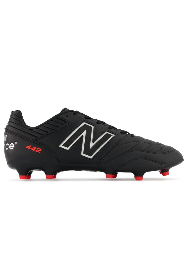 Korki męskie New Balance 442 V2 PRO FG MS41FMBK – czarne. Zapięcie: sznurówki. Kolor: czarny. Materiał: materiał, skóra, syntetyk, nylon. Szerokość cholewki: normalna. Sport: piłka nożna, fitness