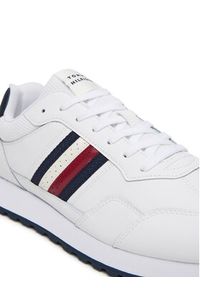 TOMMY HILFIGER - Tommy Hilfiger Sneakersy New Runner Eva Stripes FM0FM05637 Biały. Kolor: biały. Materiał: skóra