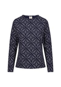 TRESPASS - Wzorzysta Bluzka Z Długim Rękawem Dla Kobiet Daniela. Kolor: niebieski. Długość rękawa: długi rękaw. Długość: długie. Sport: turystyka piesza #1