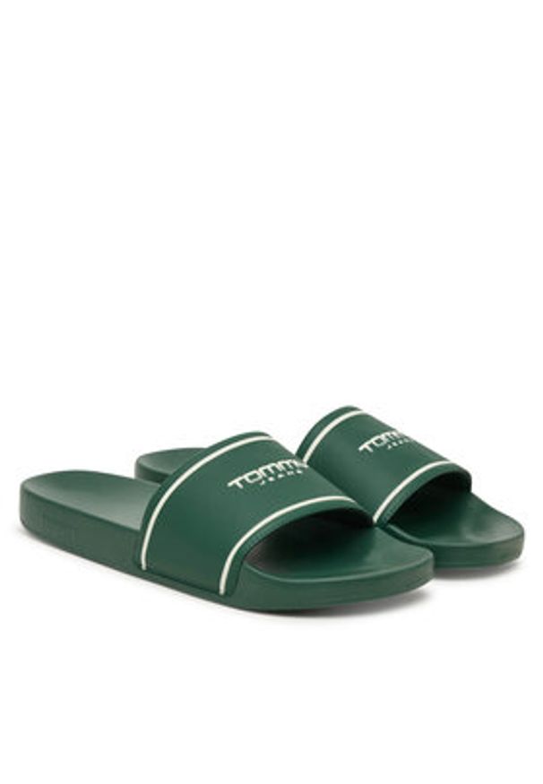 Tommy Jeans Klapki Tjm Summer Sandal 26.2 EM0EM01723 Zielony. Kolor: zielony. Materiał: syntetyk