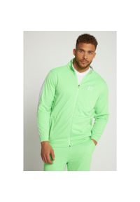 JAY-PI - Męska Bluza dresowa Odzież fitness stójka do 8XL. Typ kołnierza: kołnierzyk stójkowy. Kolekcja: plus size. Kolor: zielony. Materiał: poliester, materiał. Sport: fitness