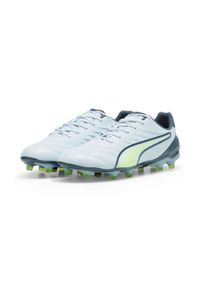 Buty piłkarskie Puma King Pro FG/AG. Kolor: szary, zielony, wielokolorowy, żółty. Sport: piłka nożna #2