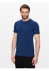 Trussardi Jeans - Trussardi T-Shirt 52T00715 Niebieski Regular Fit. Kolor: niebieski. Materiał: bawełna