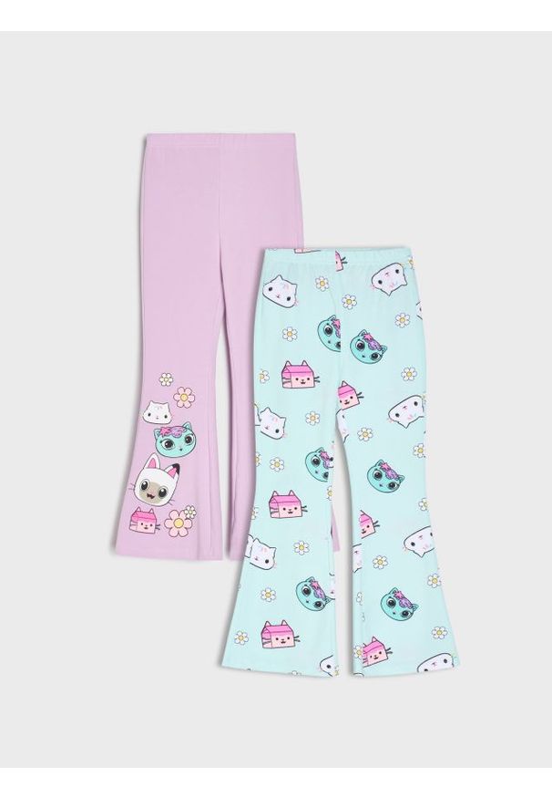 Sinsay - Spodnie flare z nadrukiem Gabby's Dollhouse - wielobarwny. Wzór: nadruk