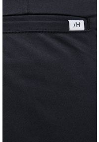 Selected Homme Spodnie męskie kolor czarny dopasowane. Kolor: czarny. Materiał: tkanina, bawełna, materiał. Wzór: gładki #2