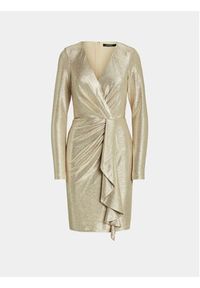 Lauren Ralph Lauren Sukienka koktajlowa 253919827005 Złoty Slim Fit. Kolor: złoty. Materiał: syntetyk. Styl: wizytowy #5