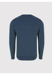 Pako Lorente - PAKO LORENTE – Granatowy sweter męski o-neck. Okazja: na co dzień. Kolor: niebieski. Materiał: poliester, wiskoza. Sezon: jesień. Styl: casual #6
