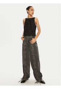 ROTATE Top 113614 Czarny Regular Fit. Kolor: czarny. Materiał: syntetyk #6