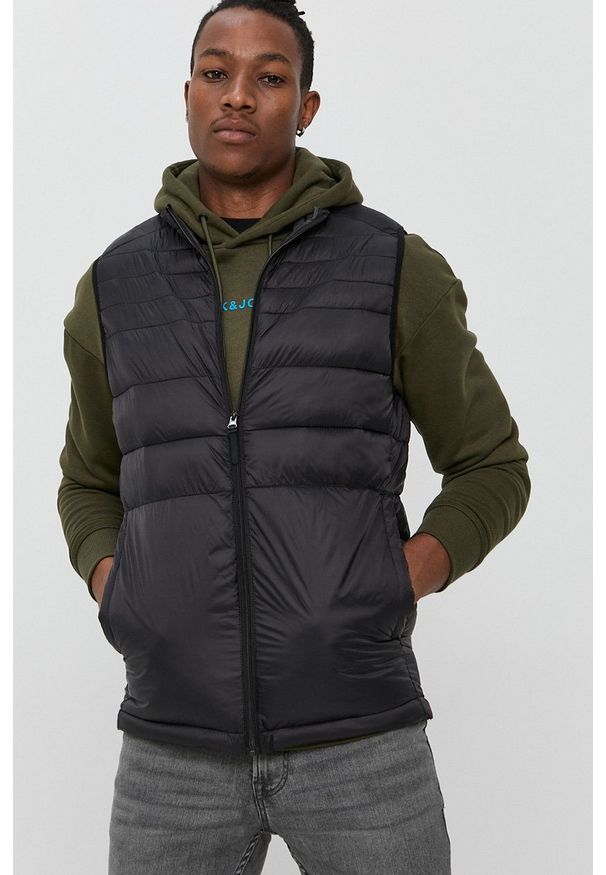 PRODUKT by Jack & Jones - Produkt by Jack & Jones - Bezrękawnik. Okazja: na co dzień. Kolor: czarny. Materiał: tkanina. Długość rękawa: bez rękawów. Wzór: gładki. Styl: casual