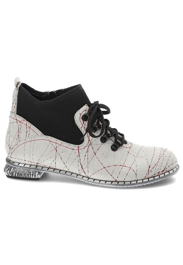 Szare Botki Simen Stylowe Obuwie Damskie. Okazja: na co dzień. Kolor: szary. Materiał: materiał. Sezon: zima, jesień. Styl: elegancki